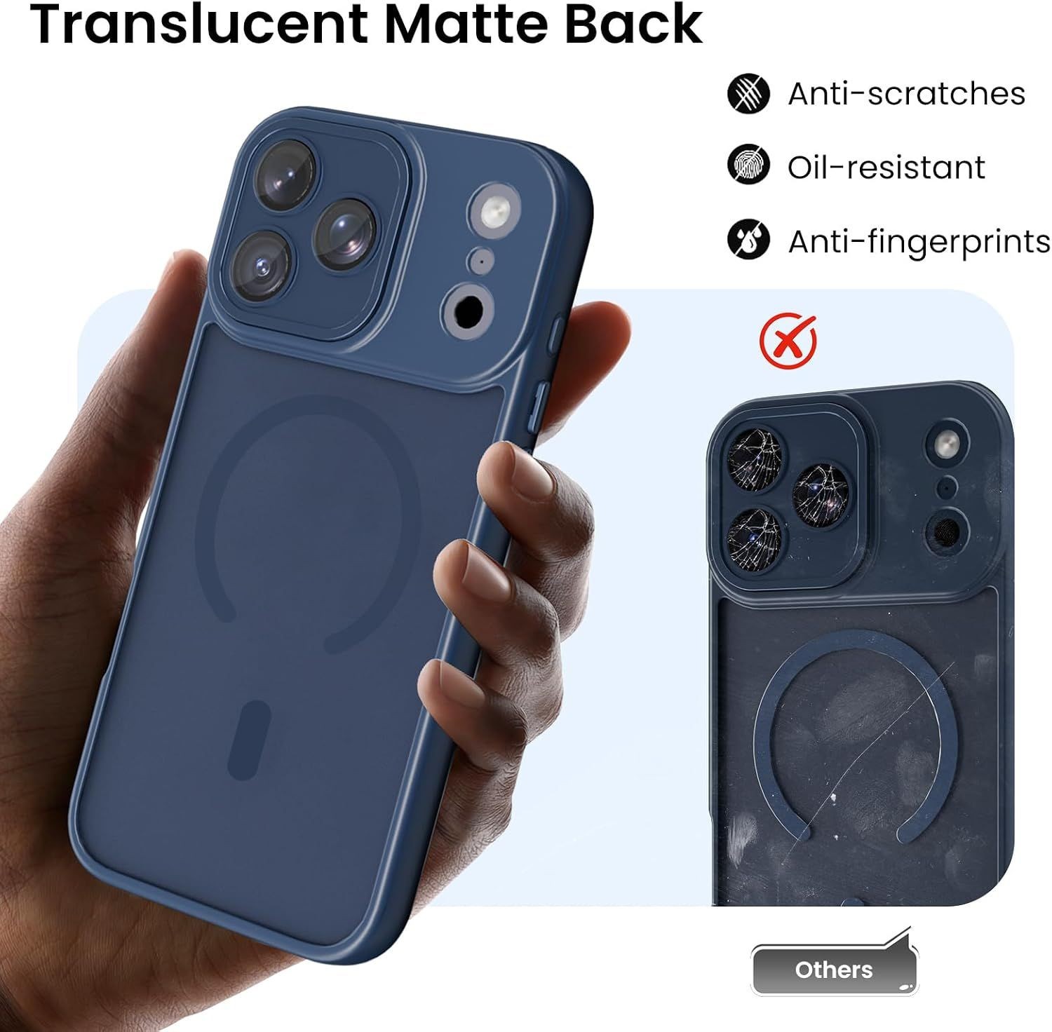 Magnetic Case for iPhone 17 Pro Max – Shockproof, Scratch-Resistant, Deep Blue