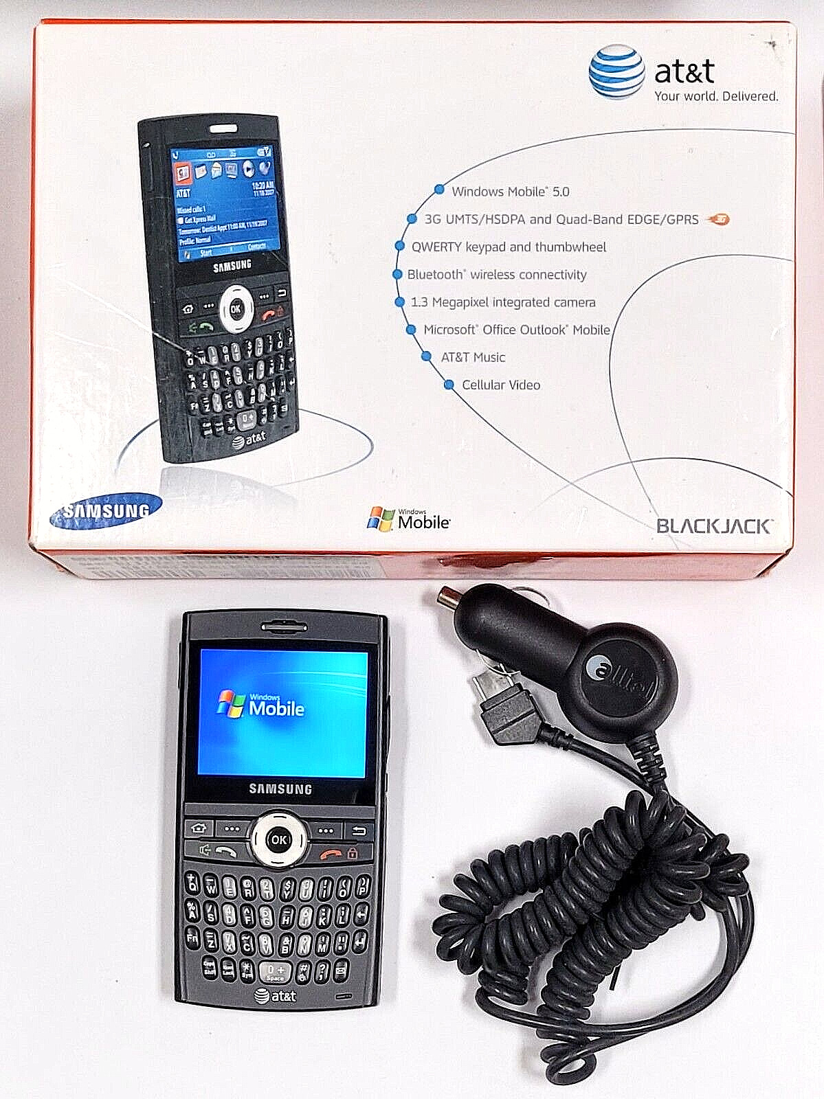 Samsung BlackJack SGH-i607 – Black ( AT&T ) Very Rare Windows Smartphone – Boxed
