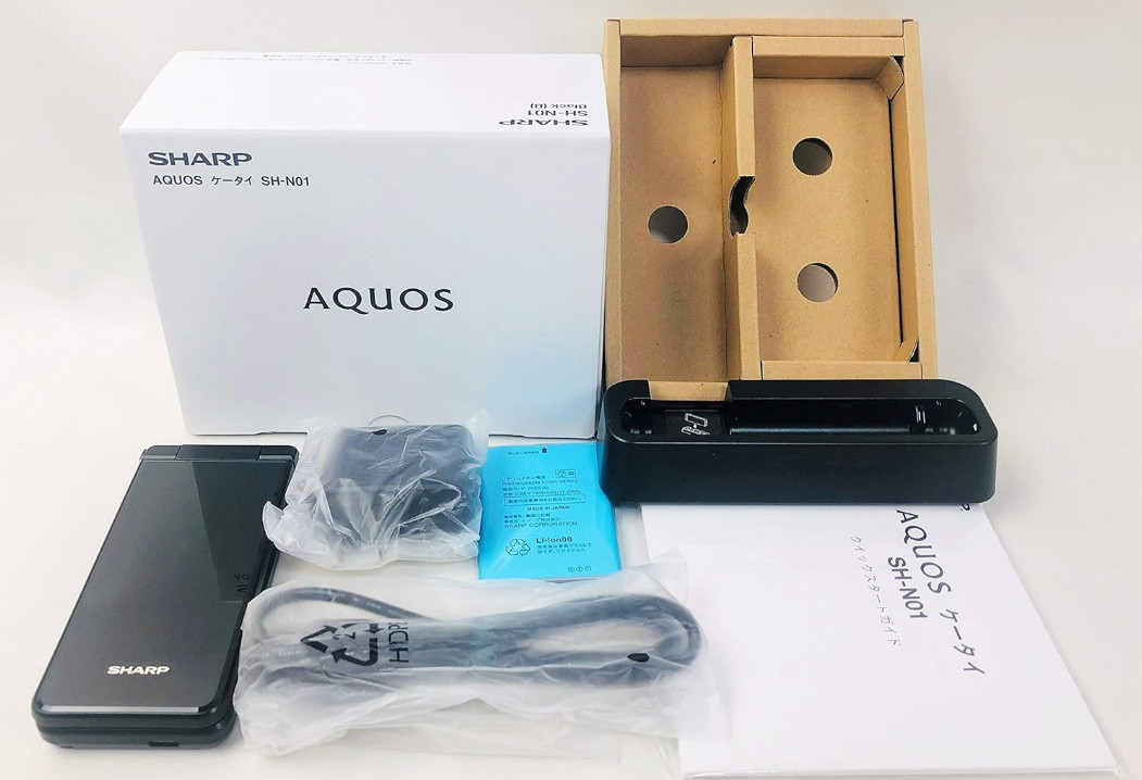 SHARP AQUOS KEITAI BLACK SH-N01 Android Flip Phone Unlocked 601SH NEW JAPAN