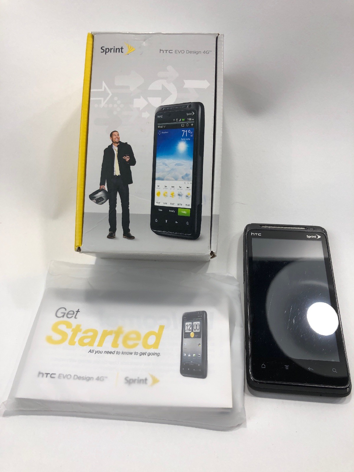 HTC EVO Design 4G – 4GB – Black (Sprint) Smartphone – (Please Read)