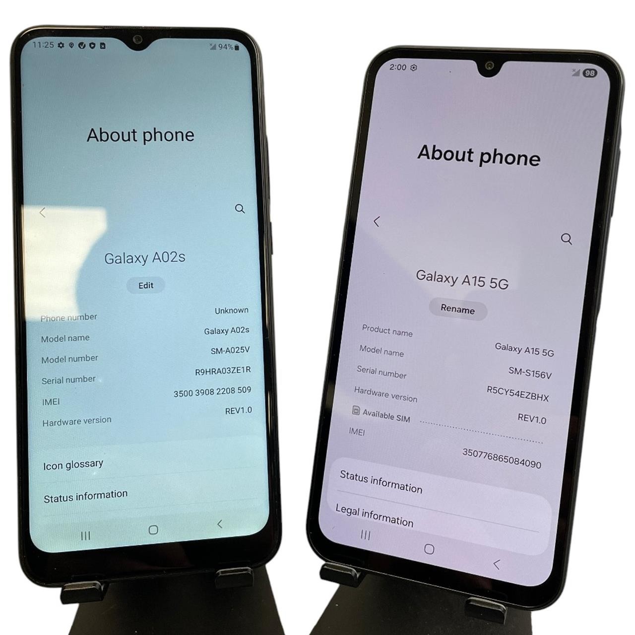 Lot of 2 | SAMSUNG Mixed Models Galaxy A15 5G / Galaxy A02s | (READ)