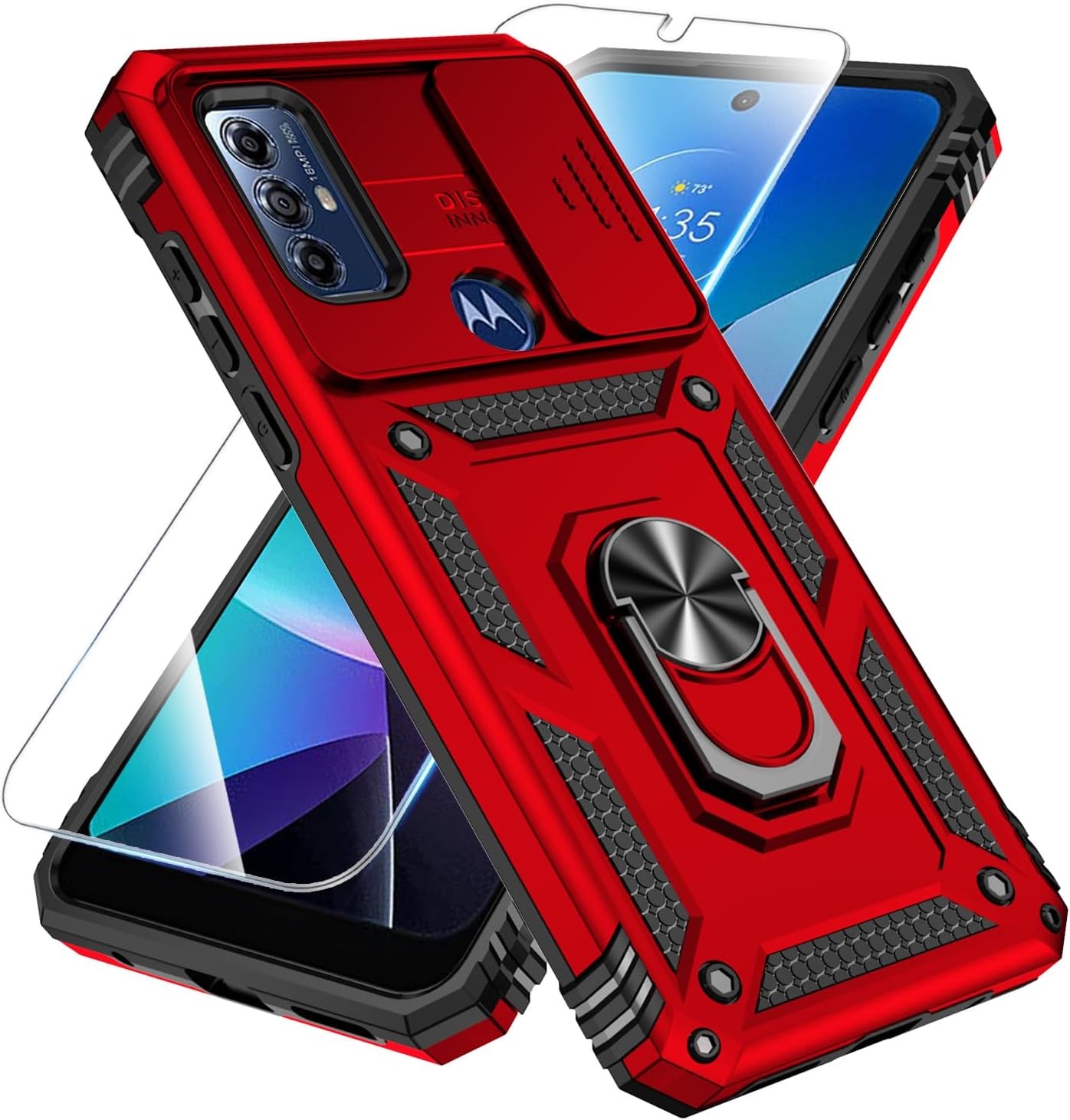 Case & HD Screen Protector & Slide Camera Cover for Motorola Moto G Play 2023 78