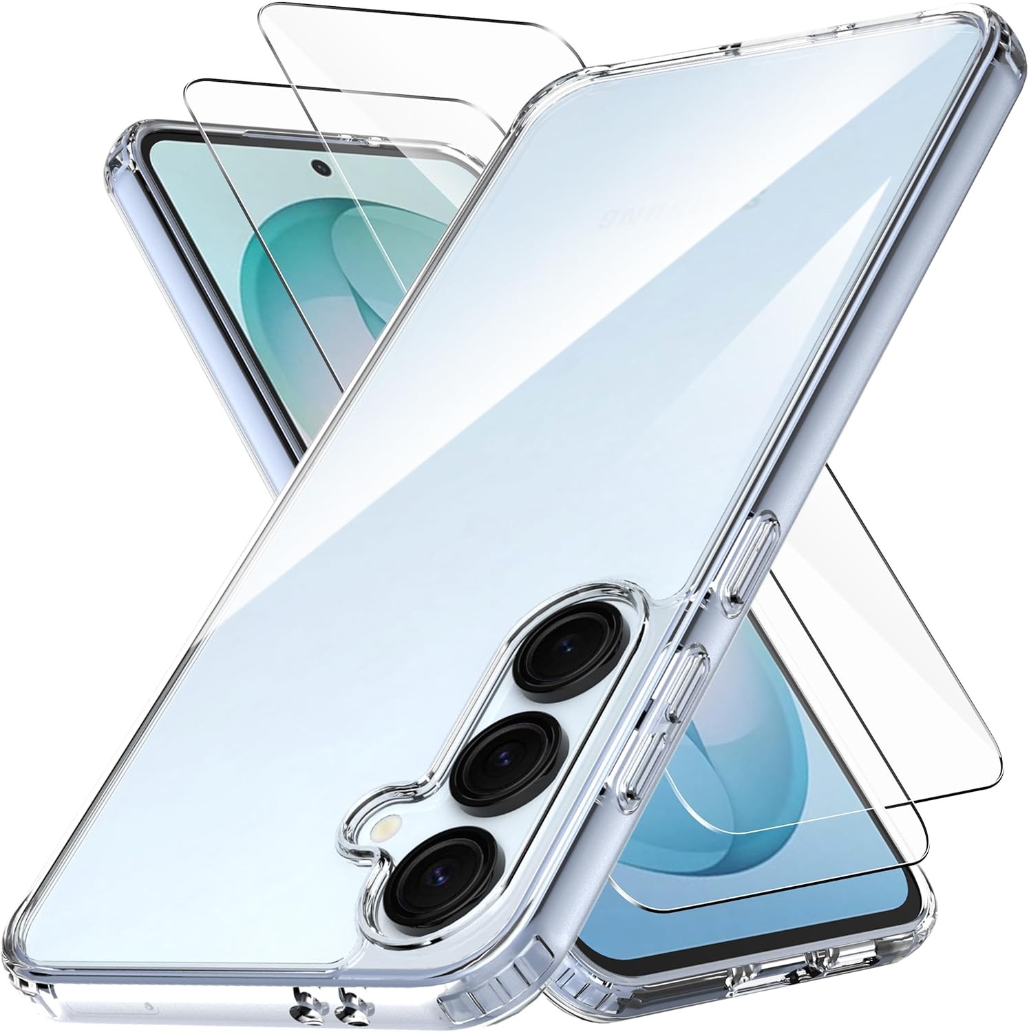 Clear Case for Samsung Galaxy S26 with 2 Pack Screen Protector Tempered Glass