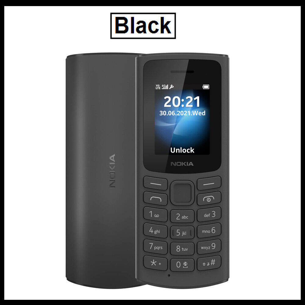Nokia 105 4G (2021) Dual SIM 1.8″ 48MB 128MB RAM FM Radio Keyboard Cellphone
