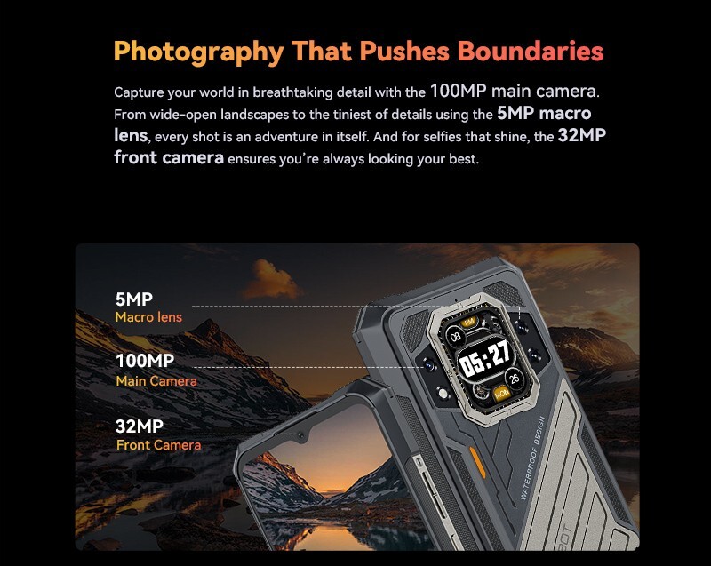 Cubot KingKong X PRO 5G Rugged Smartphone 48GB+256GB 6.72″ 144Hz NFC,Dual Screen