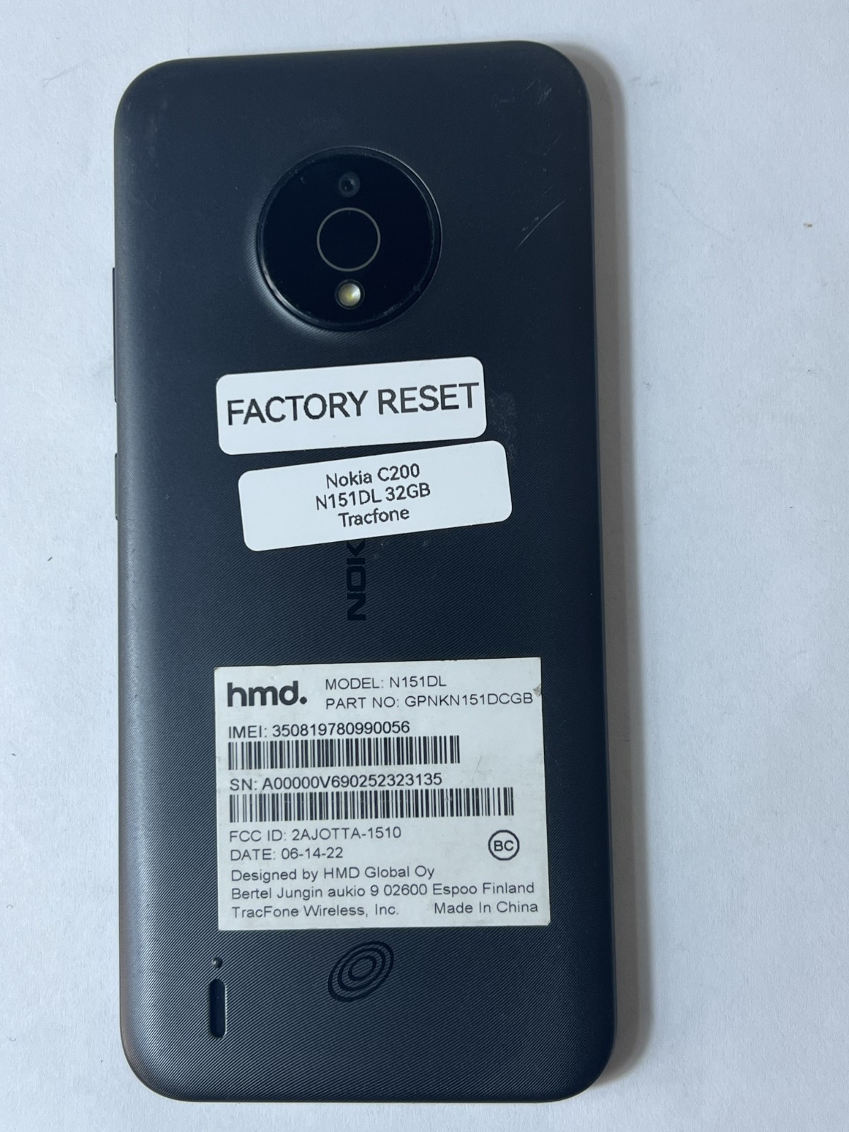 TracFone Wireless TFW hmd. NOKIA C200 N151DL 32GB 6.08″ (Gray) Android 12 – ST