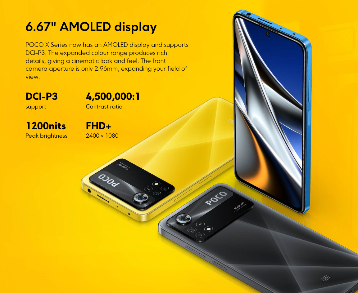 Xiaomi POCO X4 PRO 5G Poco Yellow – 8GB RAM – 256GB ROM – Global Version – NEW