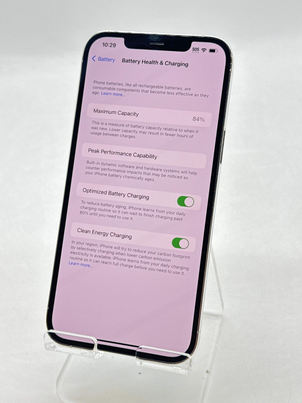 AT&T Apple iPhone 12 Pro Max A2342 256GB Silver 84% Battery Health – Cracked Len