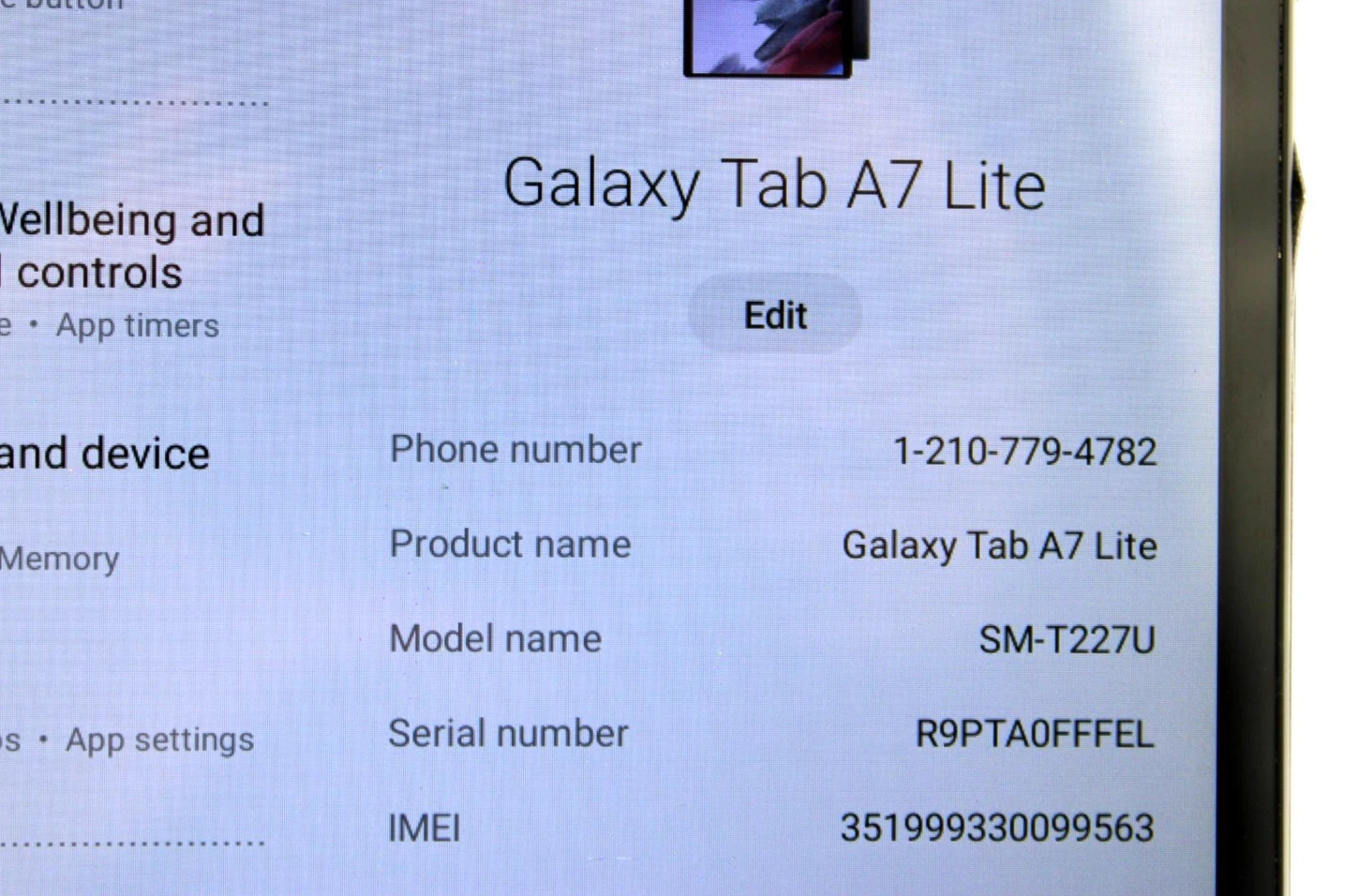 Samsung Galaxy Tab A7 Lite 8.7″ 32GB SM-T227U Gray (AT&T)