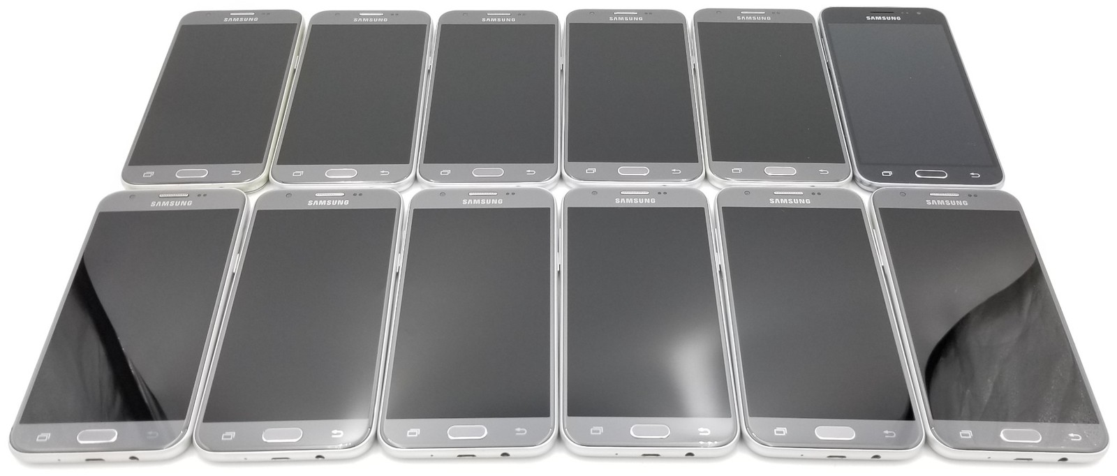 LOT OF 12 – Samsung Galaxy J3 Emerge (J327P) 16GB Silver – Sprint Locked – READ