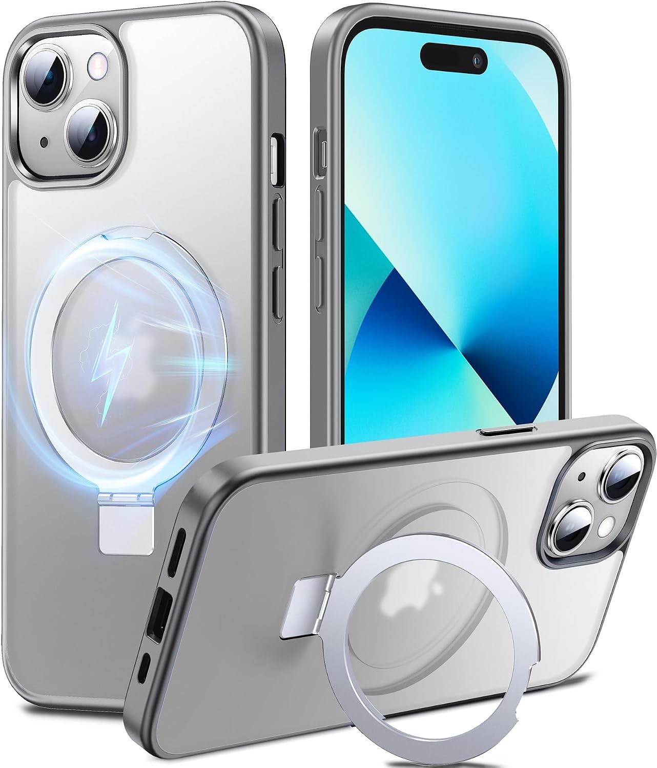 3-in-1 Magnetic Kickstand Ring Holder for iPhone 13 Case, iPhone 14 Case Titan