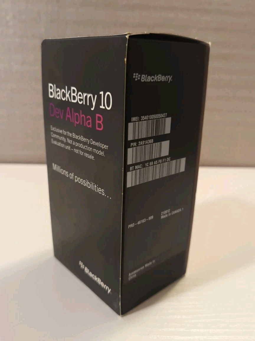 Blackberry 10 Dev Alpha B New BLACKBERRY Developer
