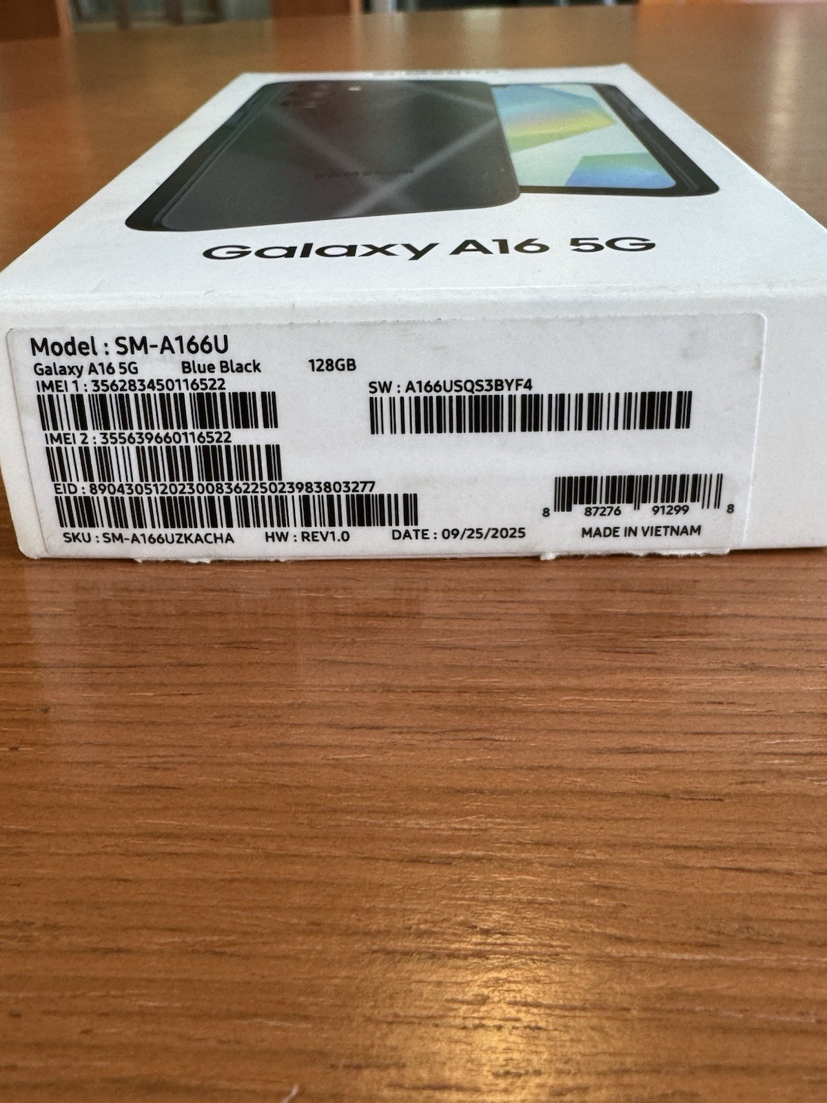 Samsung Galaxy A16 5G – 128GB -Blue Black (Spectrum) SM-A166U OPEN BOX CHECK ESN