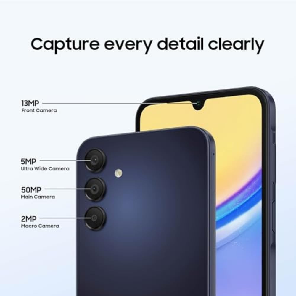 Samsung Galaxy A15 5G Fingerprint Sensor AMOLED Screen Phone (6.5″, 64GB)
