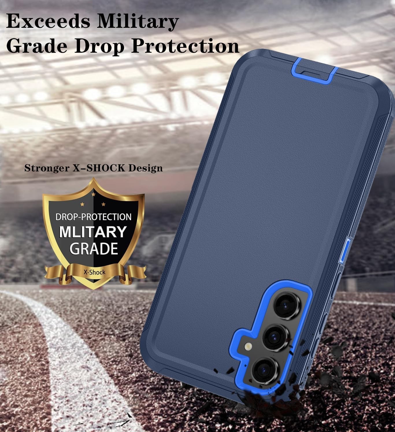 Heavy Duty Shockproof Phone Case for Samsung Galaxy S23 FE with HD Screen Protec