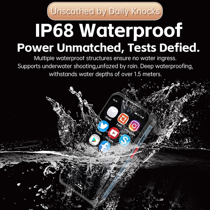 Unlocked MINI 4G Rugged Phone Android Smartphone Waterproof Dual SIM UNIWA R4002