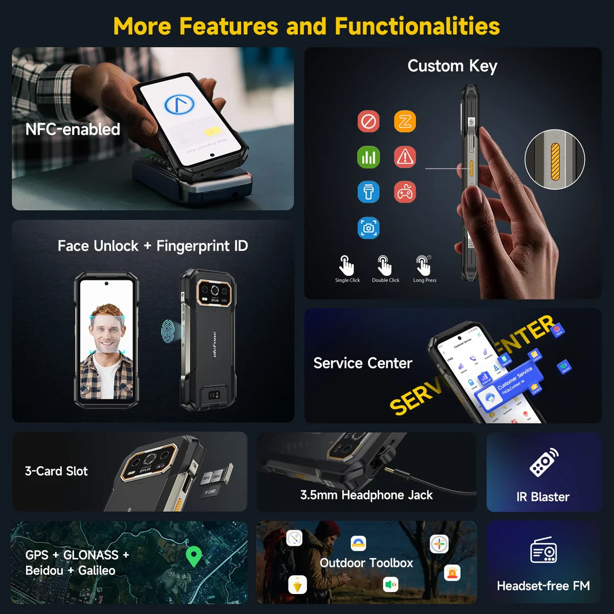 Ulefone Armor 27 Pro 5G RUGGED Smartphone 12GB+256GB DualSim 10600mAh Black NEW