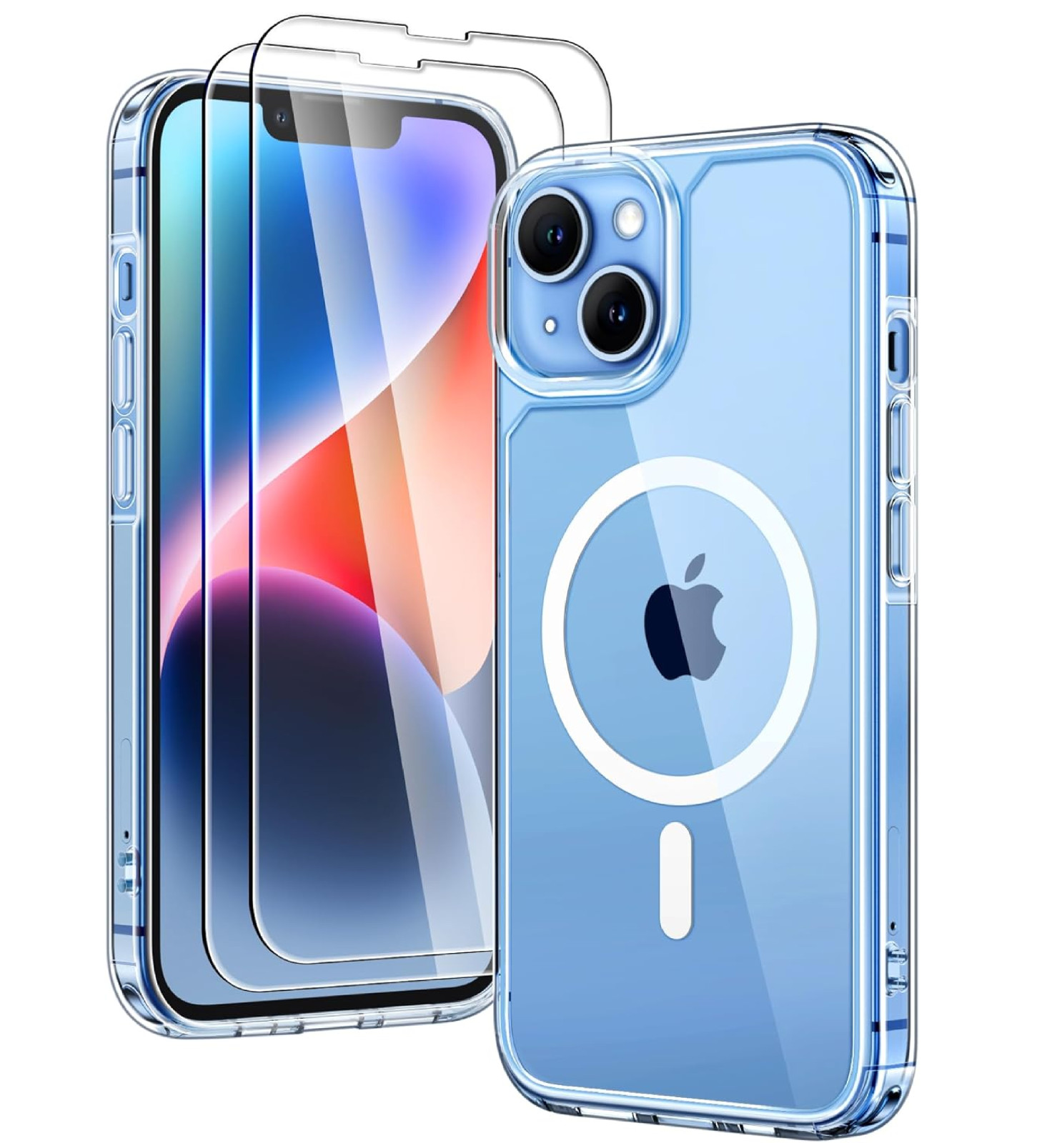 TAURI for iPhone 14 Plus Case, Compatible with MagSafe, with Screen Protectors,
