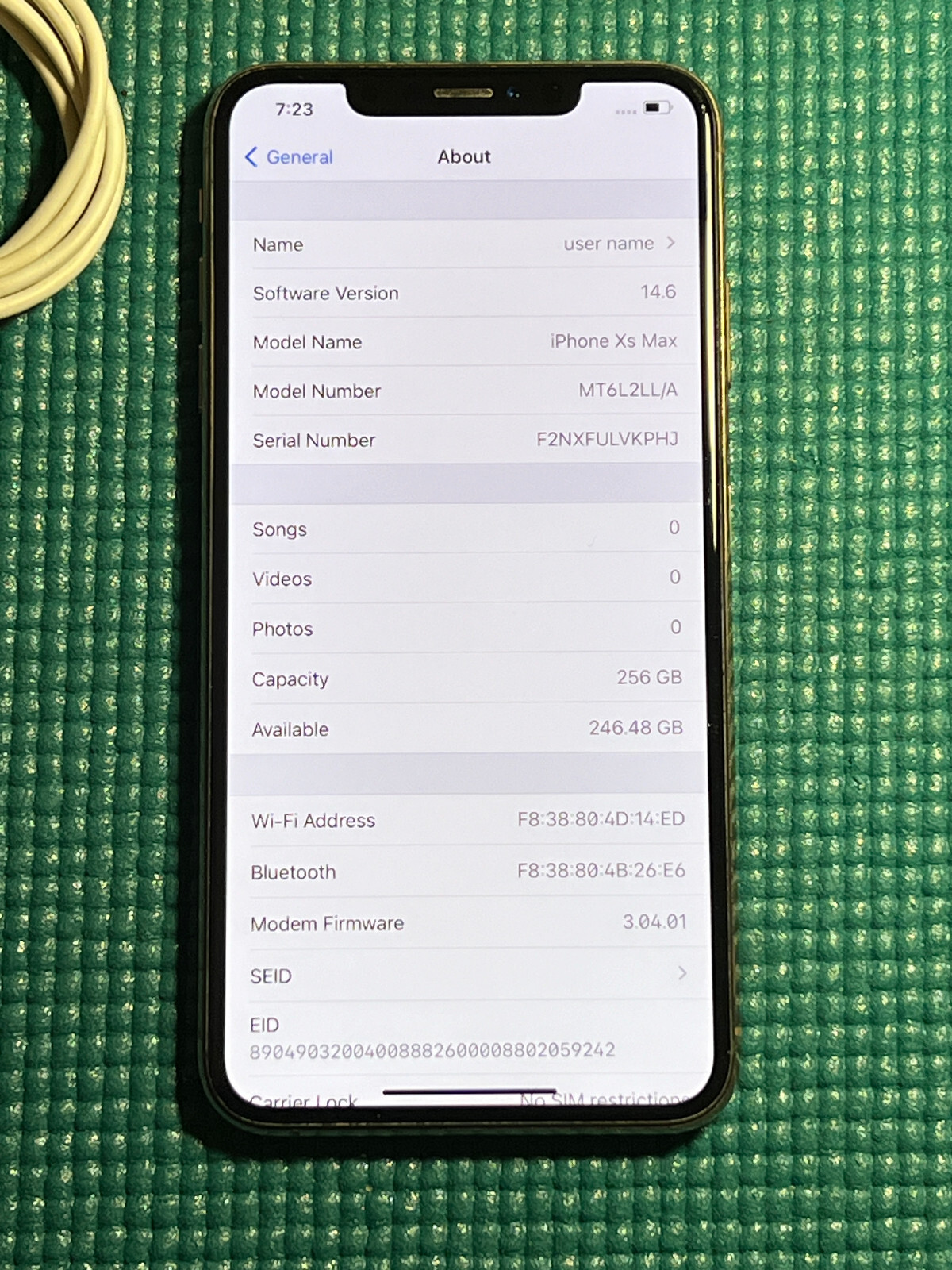 Apple iPhone XS Max – 256GB – Gold (Unlocked) A1921 (CDMA + GSM)