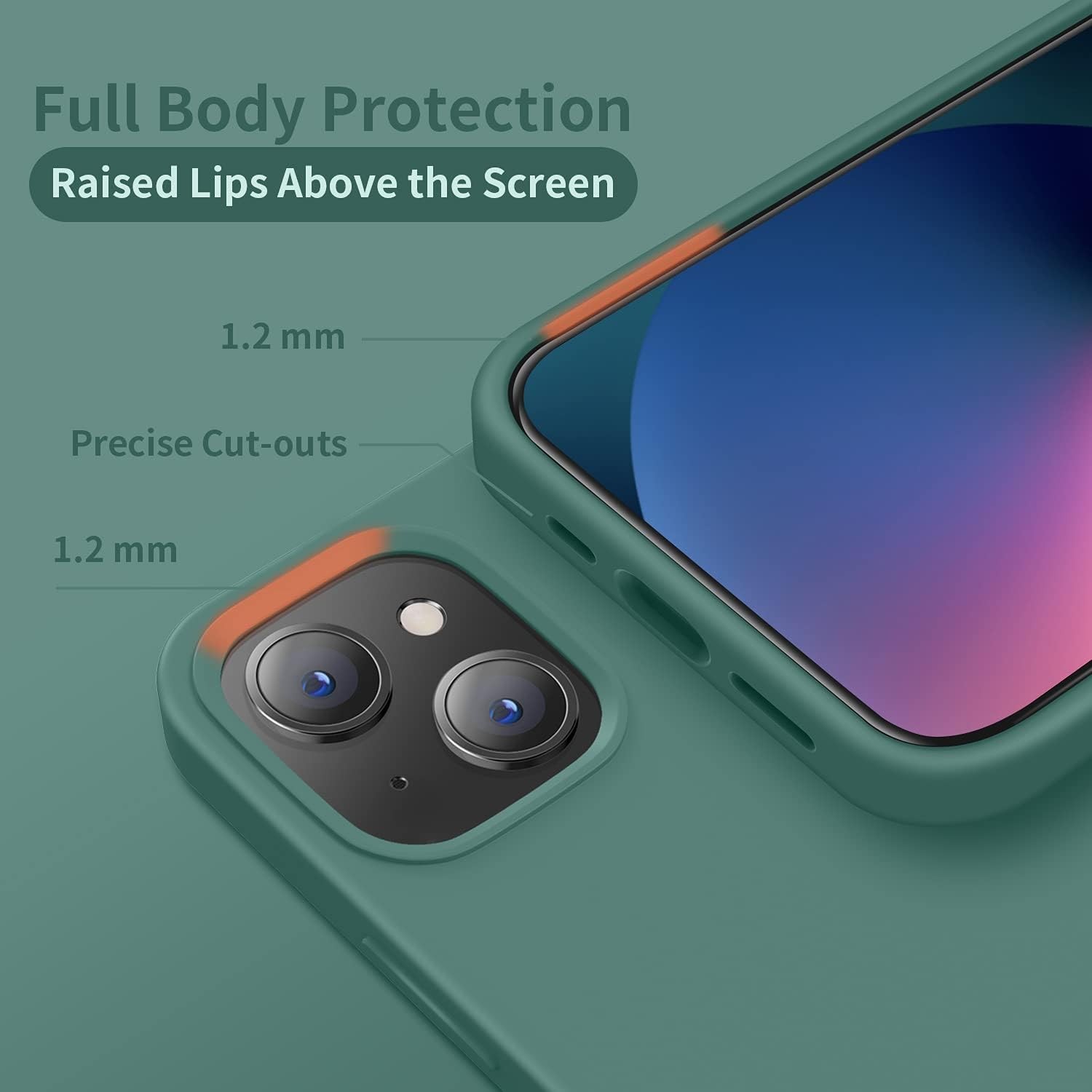 Designed for iPhone 13 Case, Designed for iPhone 14 Case, Silicone Ultra Slim Ca
