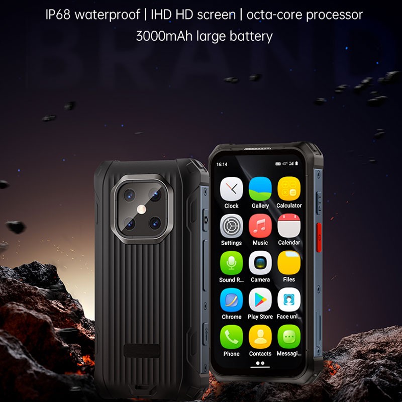 MINI 4G LTE Android Rugged Phone ZELLO Waterproof Outdoors Mobile Unlocked UNIWA