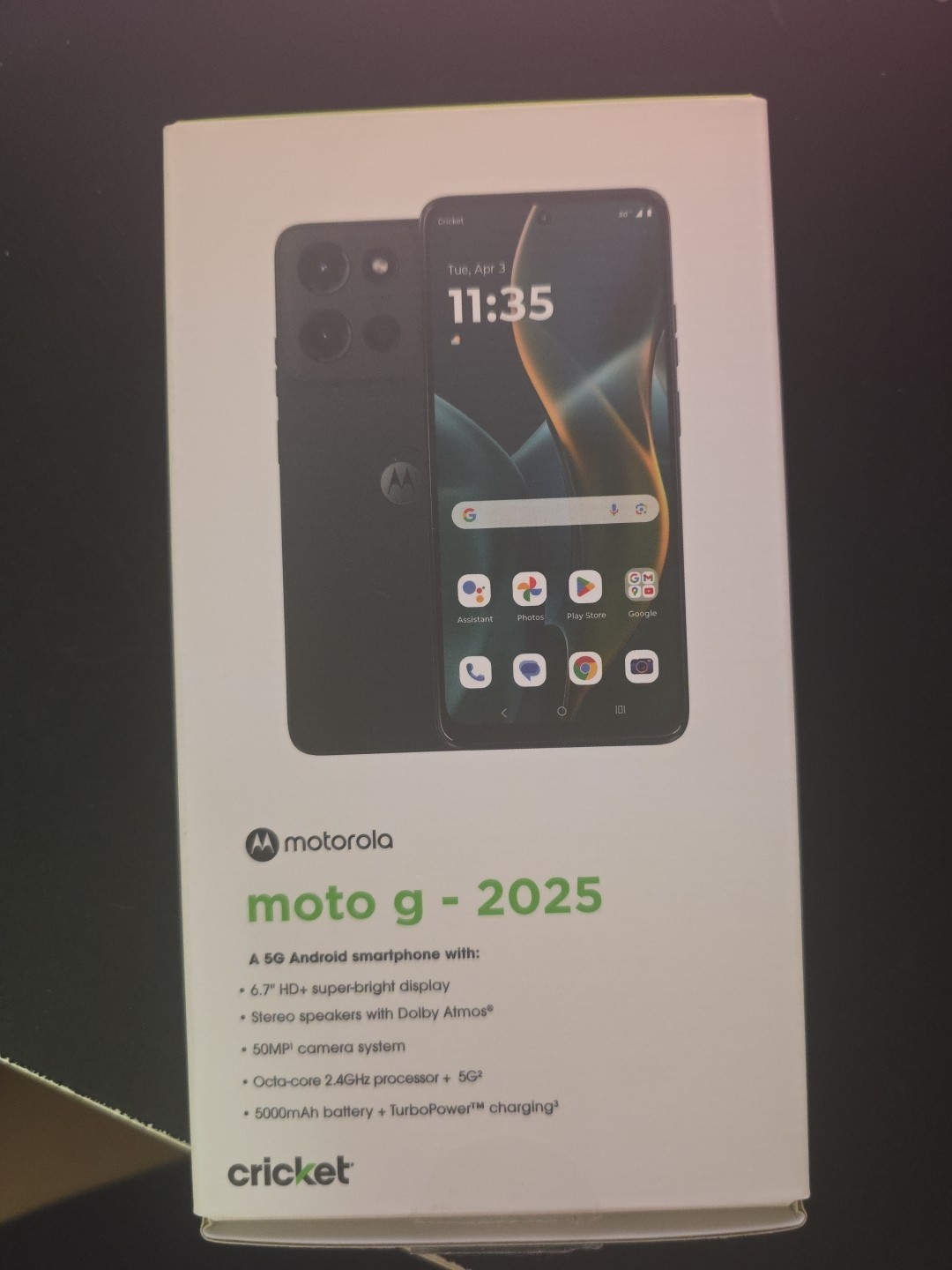 Motorola Moto G 5G 2025 128GB Cricket Wireless Slate Gray – Locked