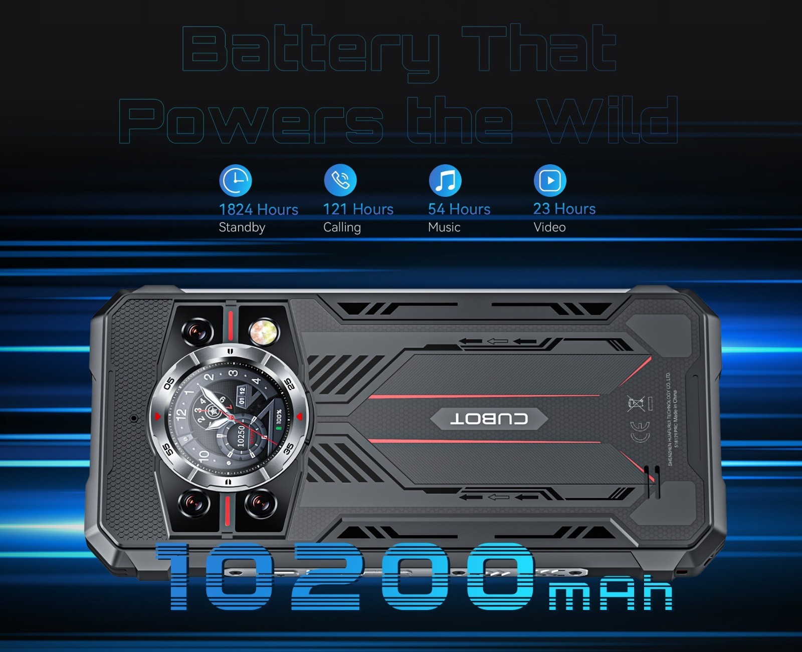 CUBOT KingKong 11 GSM Factory Unlocked 256GB ROM/6GB RAM Android Cell Phone BK