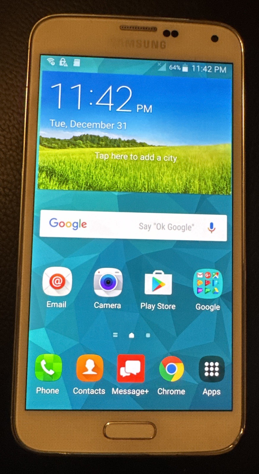 Samsung Galaxy S5 SM-G900V (Verizon) White 16GB Fast Ship Very Good Used