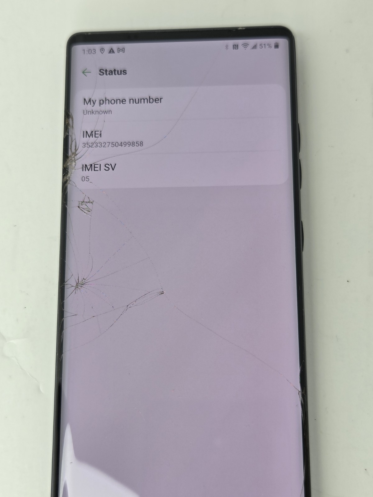 LG Wing LM-F100TM FOR PARTS ONLY (Cracked/Damaged Screen) LOCKED