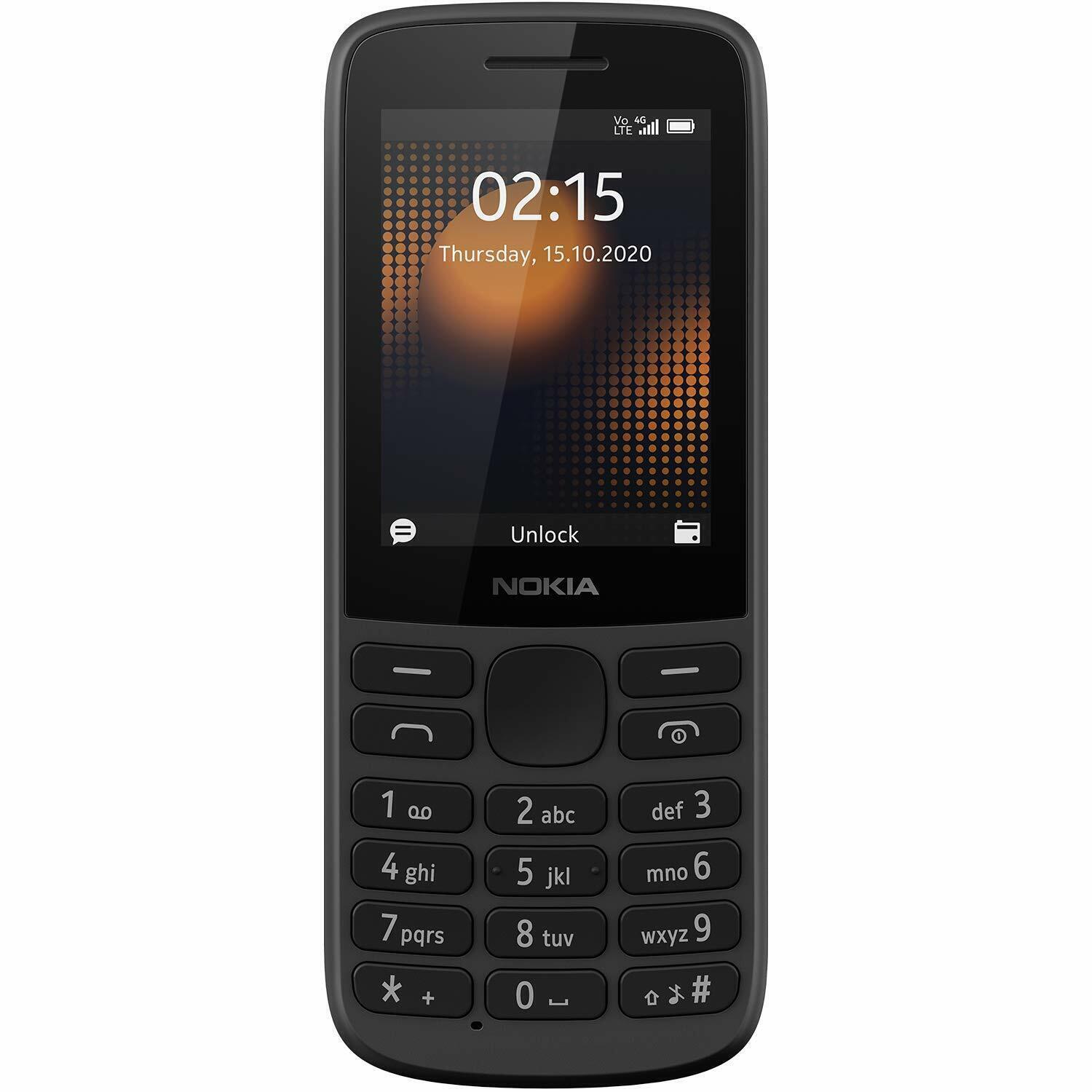 Nokia 215 4G LTE Dual SIM FM radio Bluetooth 128MB 64MB RAM Phone 2.4″