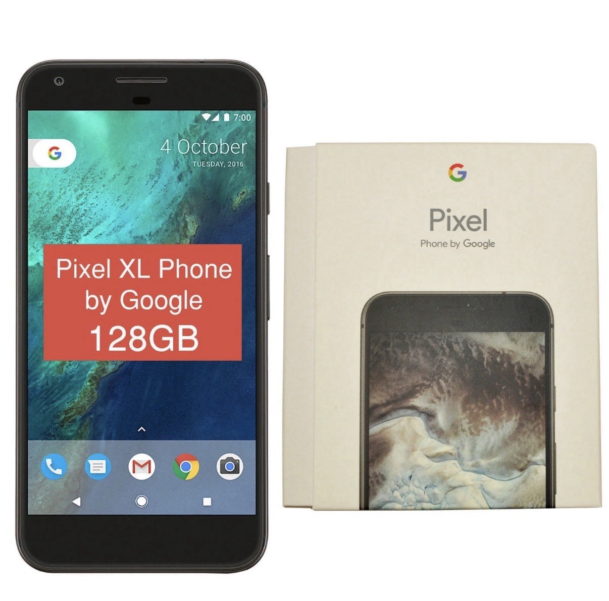 Google Pixel XL 2016 128GB 5.5″ G-2PW2100 Black Factory Unlocked 4G GSM New