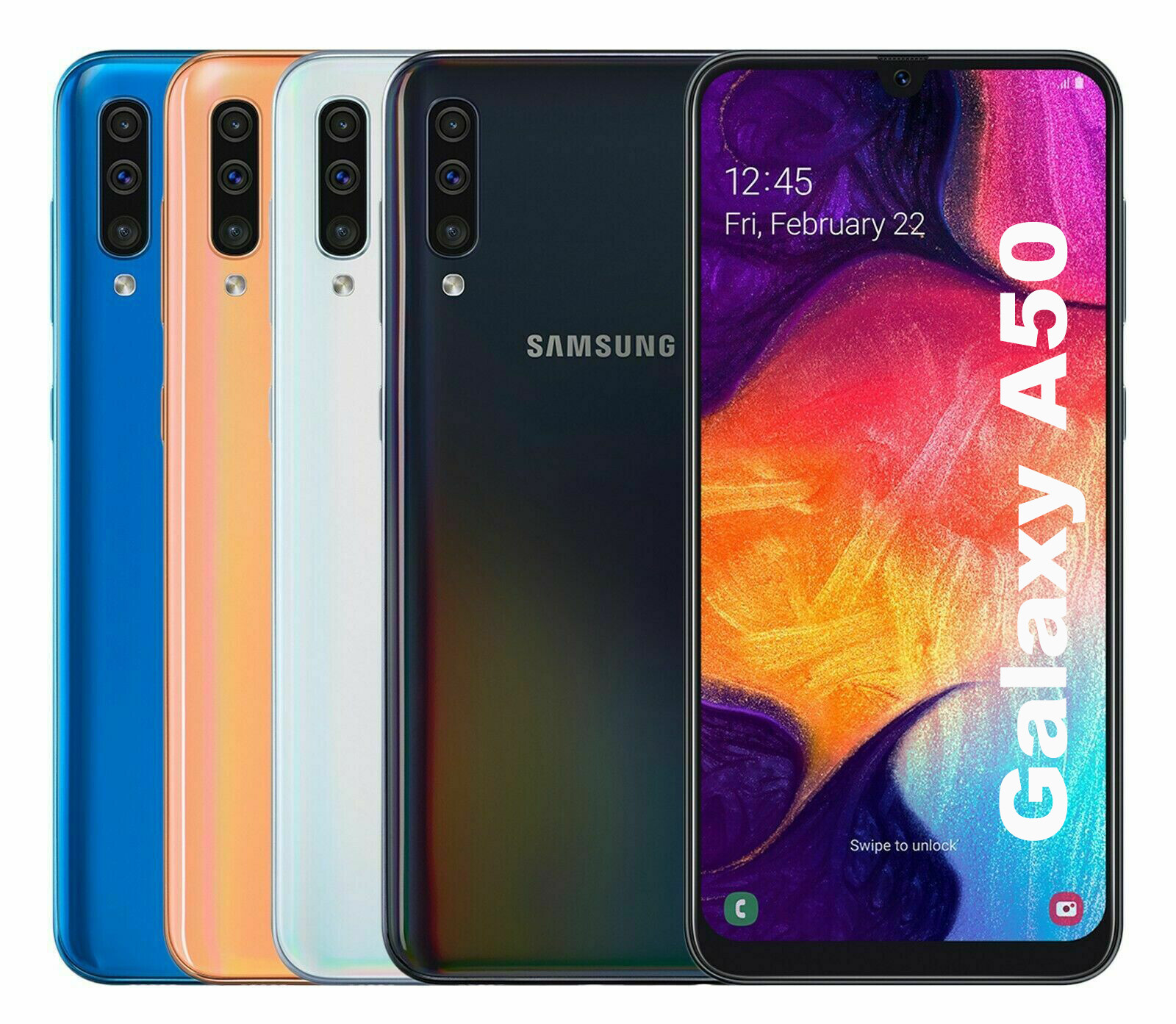 Samsung Galaxy A50 SM-A505U 64GB AT&T T-Mobile Black Unlocked Smart Phone A++