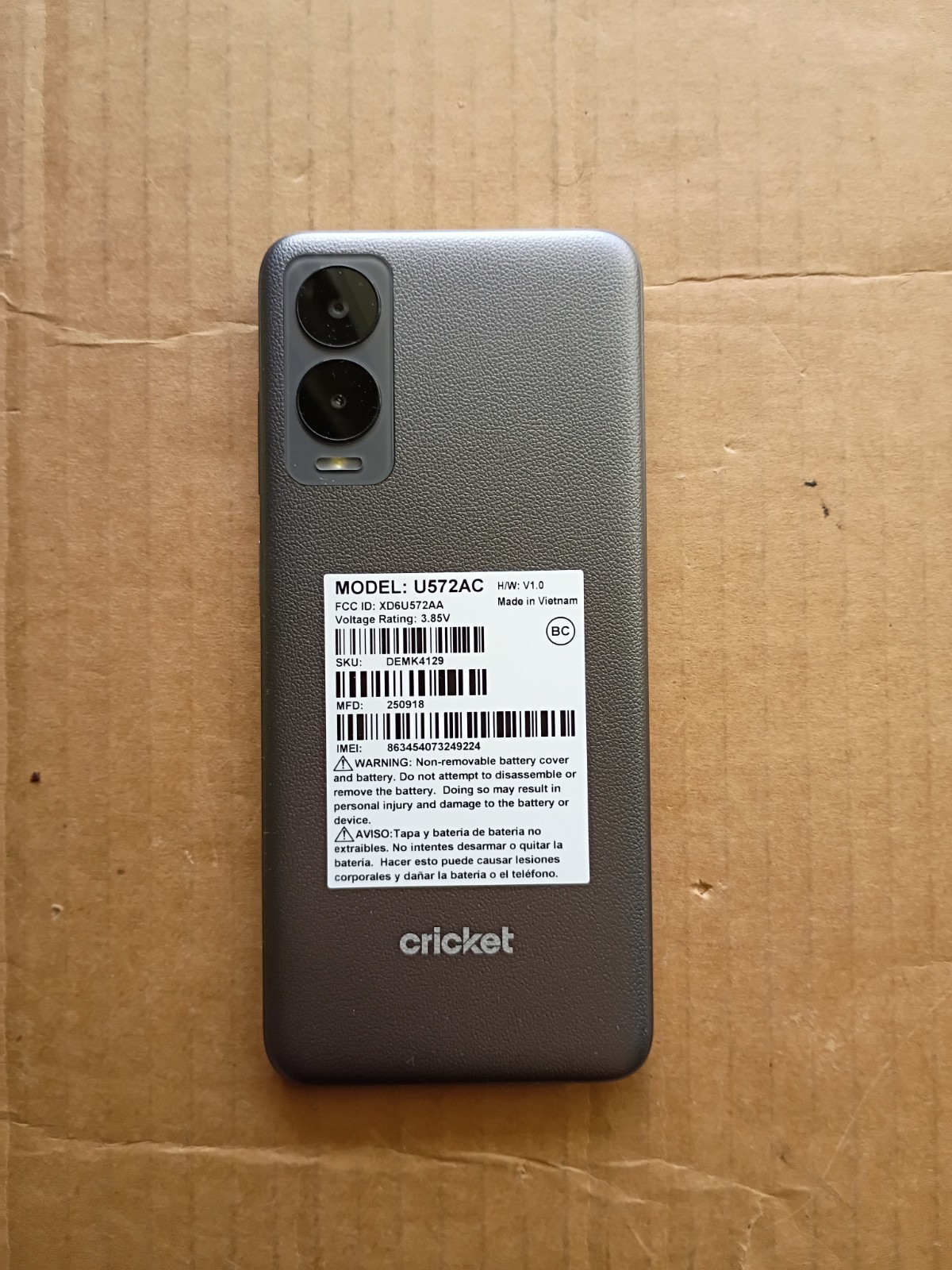 Cricket Debut S3 (U572AC) (Unlocked) (Gray)