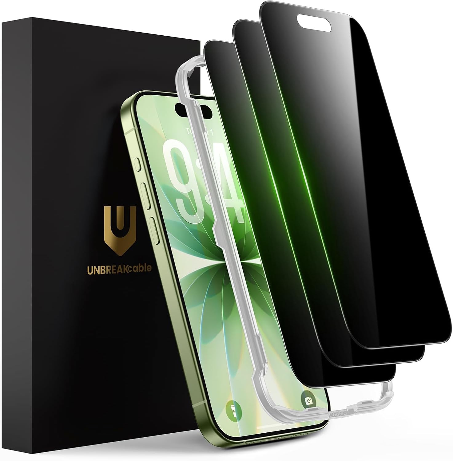 3PCS Privacy Screen Protector for iPhone 17 6.3 Inch Anti-Spy Tempered Glass