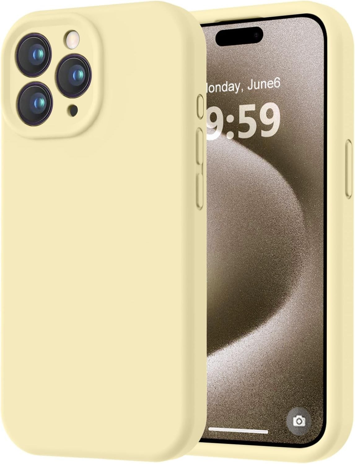 Designed for iPhone 15 Pro Max Case, Premium Silicone Shockproof Protective Case