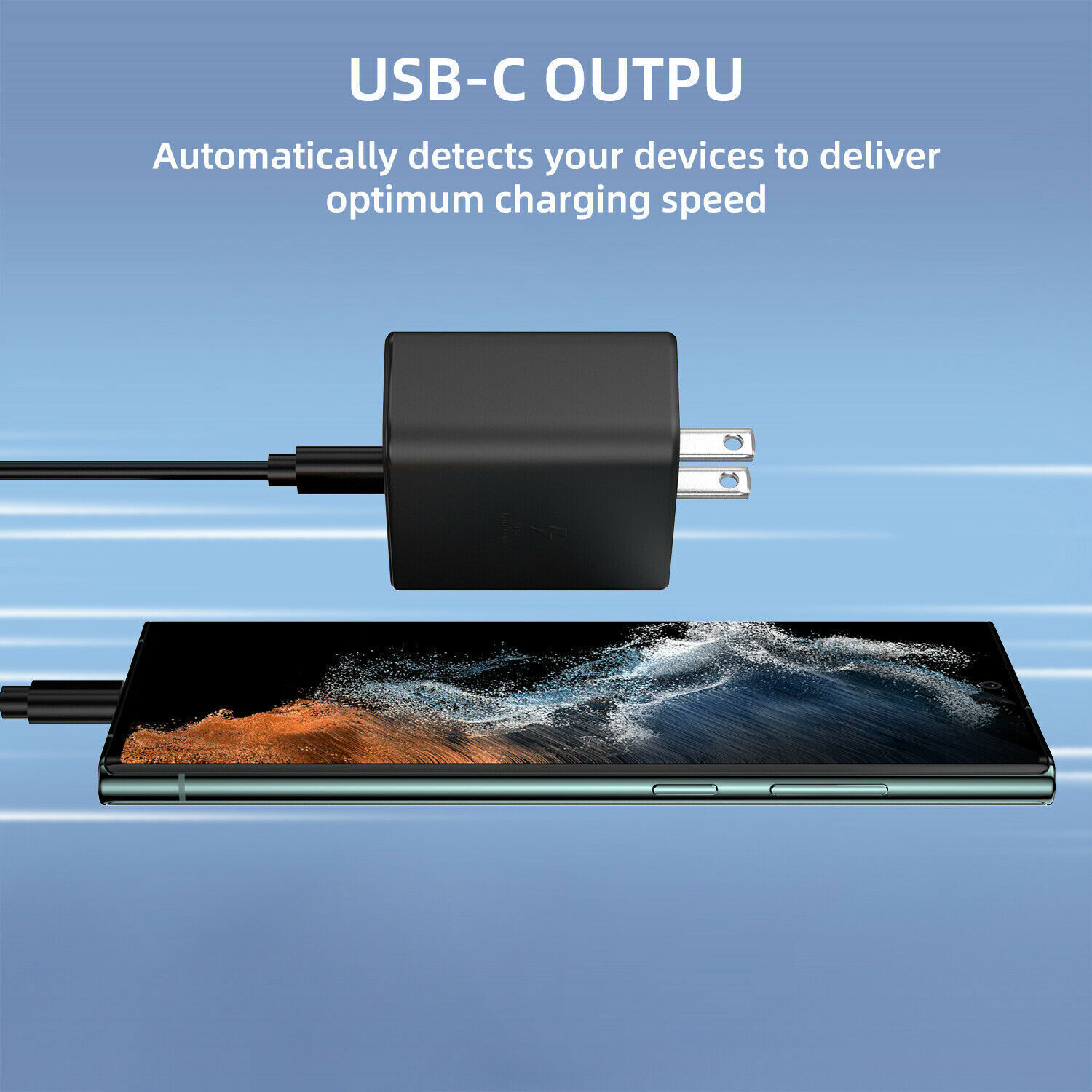 45w Super Fast Wall Charger +6FT Cable Type USB-C For Samsung Galaxy S23 S22 S21