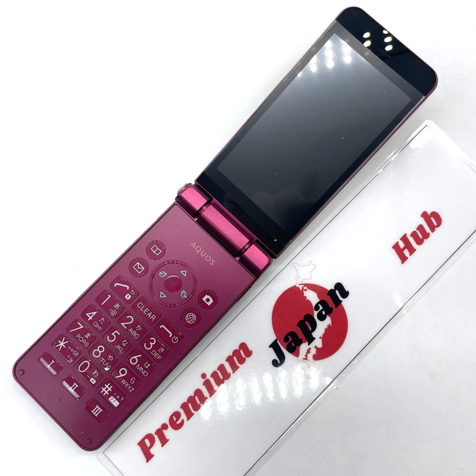 SHARP SH-N01 Red AQUOS KEITAI Flip Phone Unlocked SIM Free Japan Near Mint