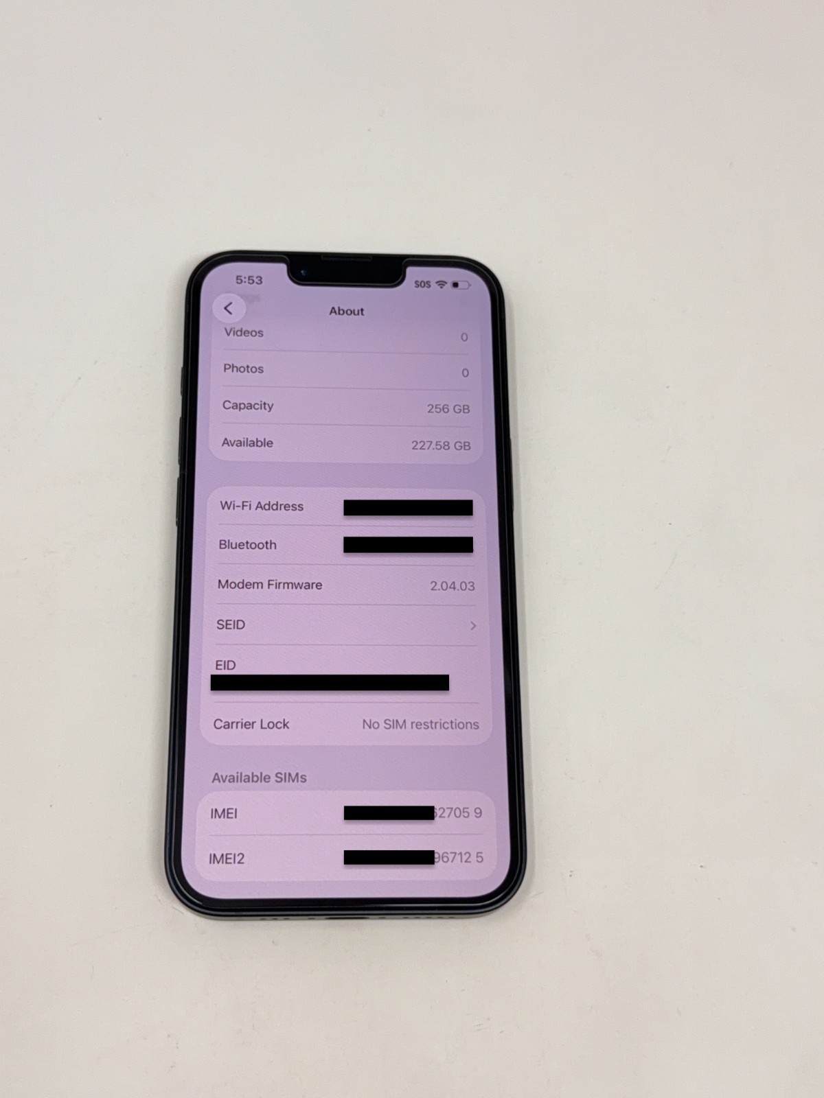 Apple iPhone 17e (A3575) – 256GB Unlocked Black – 100% Battery – Open Box
