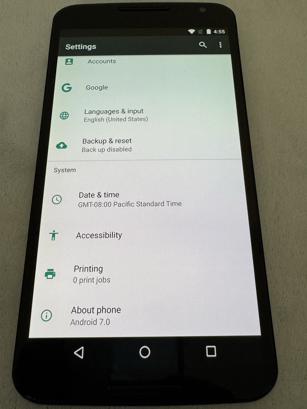 Motorola Nexus 6 32GB Gray – Android 7.0 – Factory Unlocked, Minor Wear – Tested