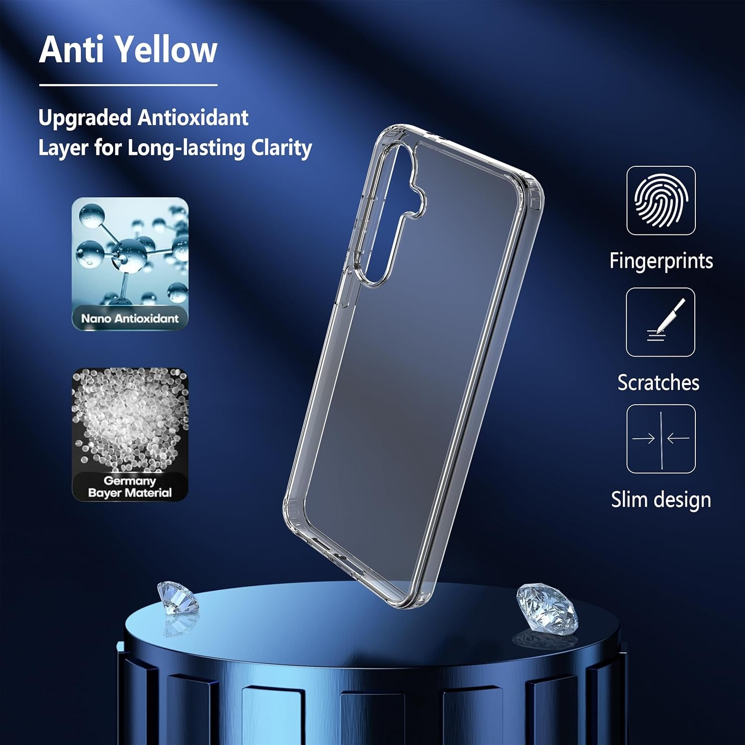 Clear Case for Samsung Galaxy S26 with 2 Pack Screen Protector Tempered Glass