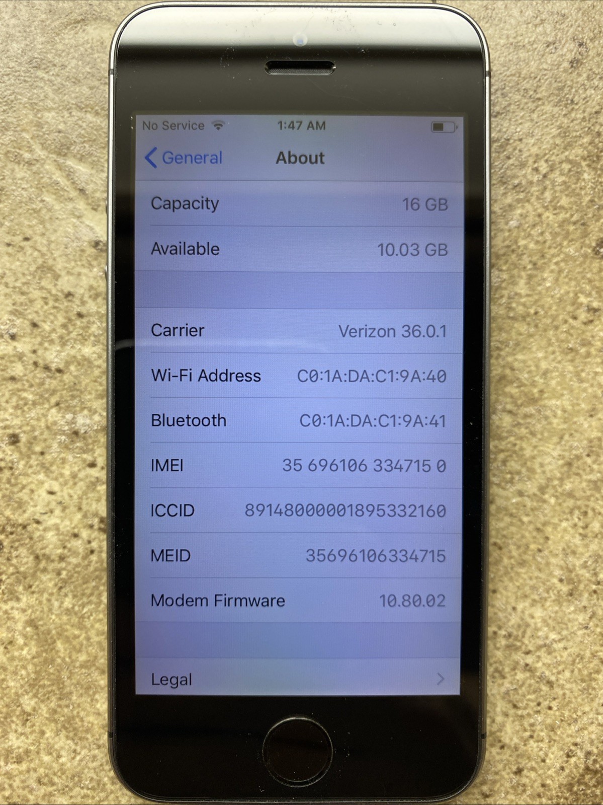 Apple iPhone 5s A1533 Silver 16GB UNLOCKED!