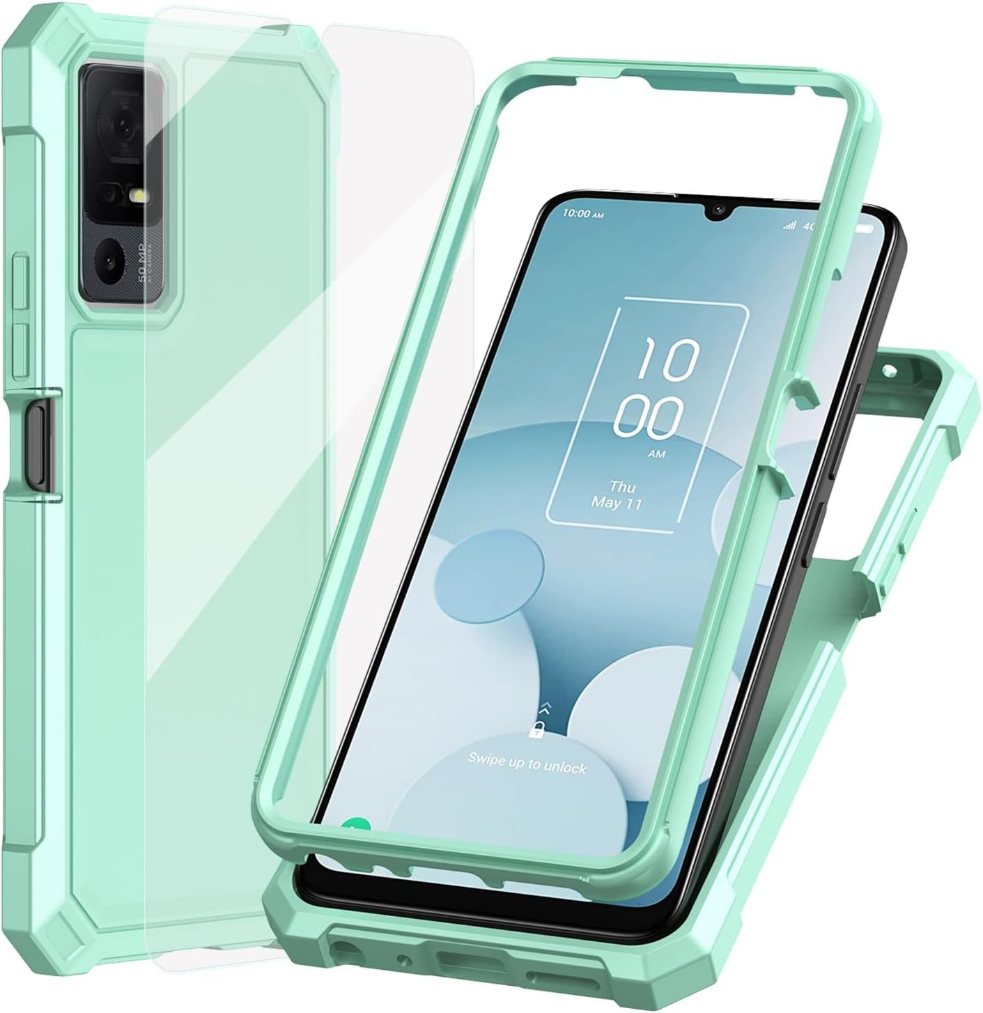 Jitterbug Smart 4/TCL 40T/TCL 505 T509A/TCL 40 XL Phone Case with Screen Protect