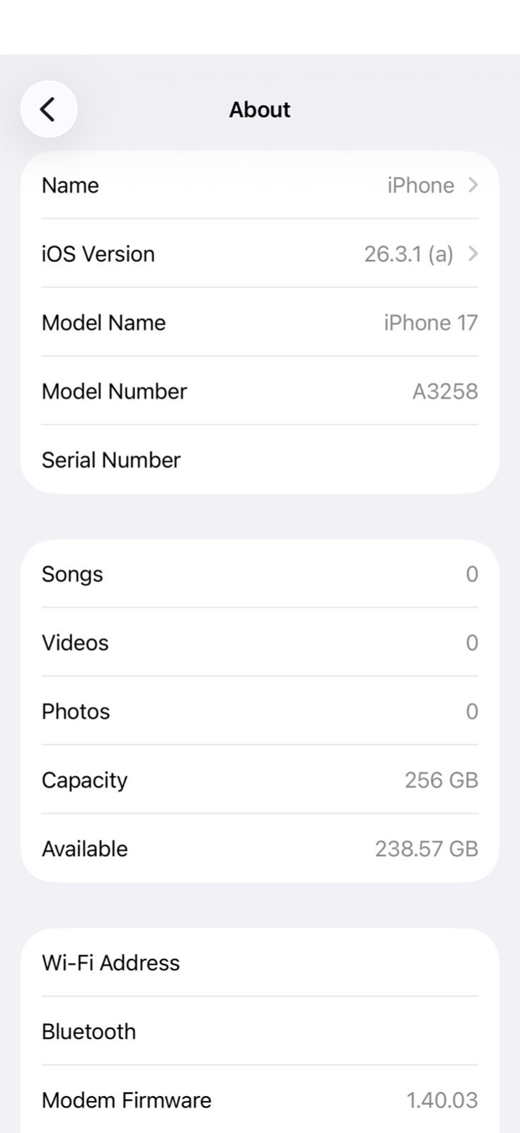 Apple iPhone 17 256GB Lavender Purple Factory Unlocked A3258 5G mmWave Bundle