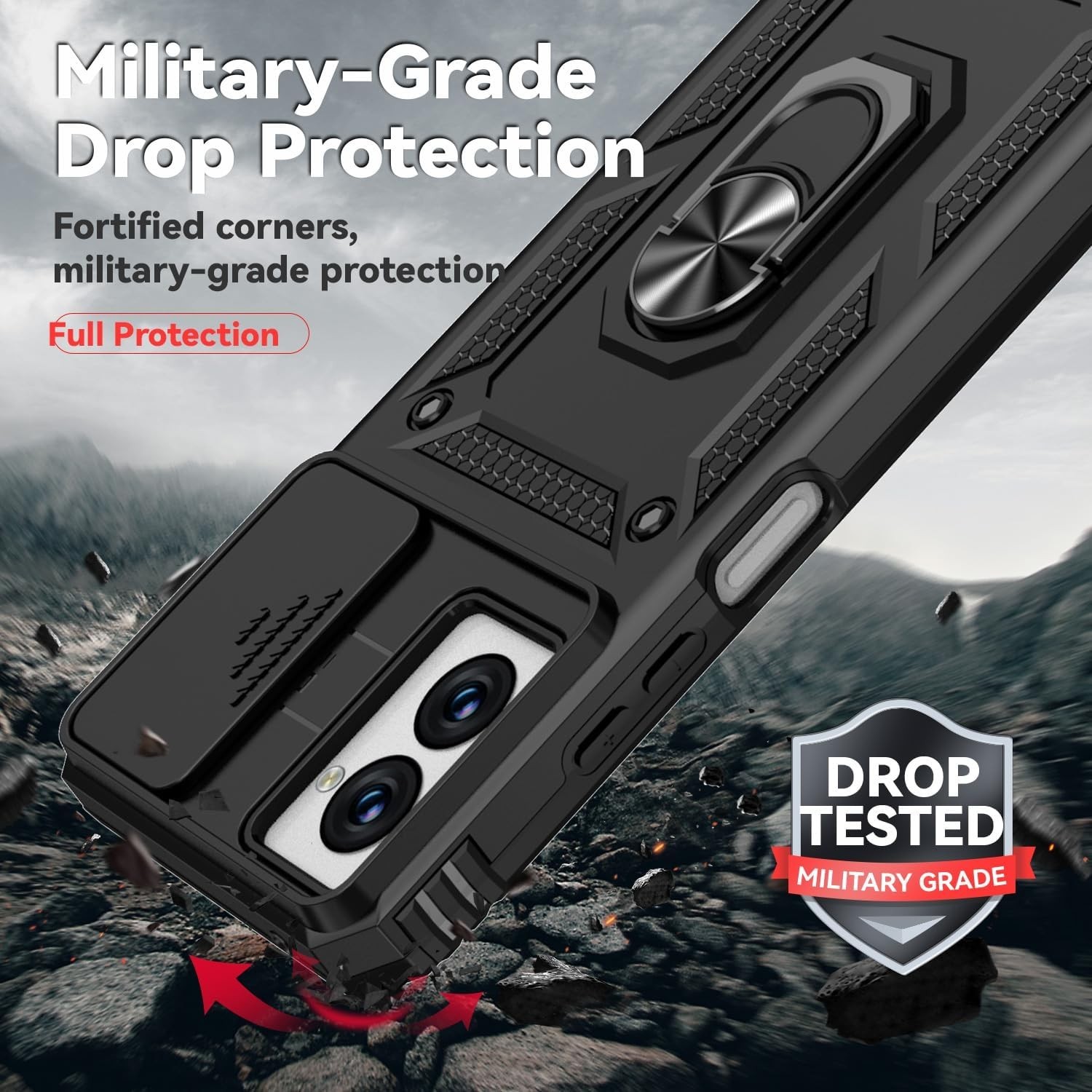 For Motorola Moto G Power 5G 2024 Case with Military Grade, Slide Camera Cover