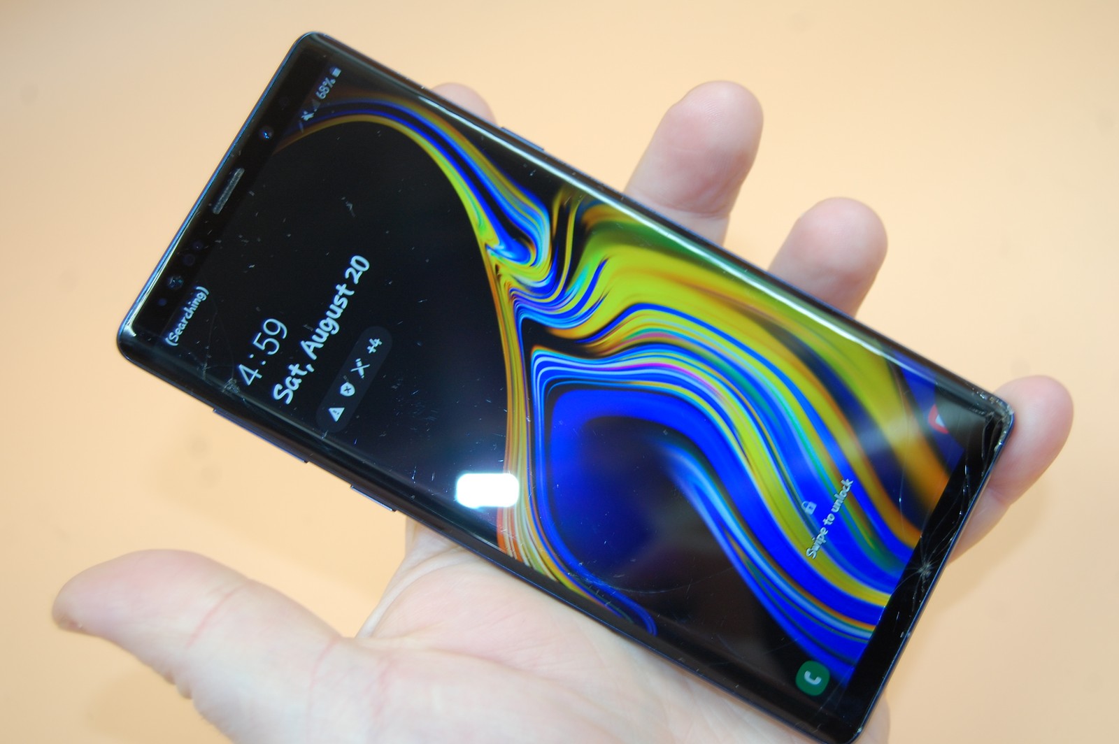 Samsung Galaxy Note 9 SM-N960U 128GB Midnight Blue (Locked & Cracked Screen)