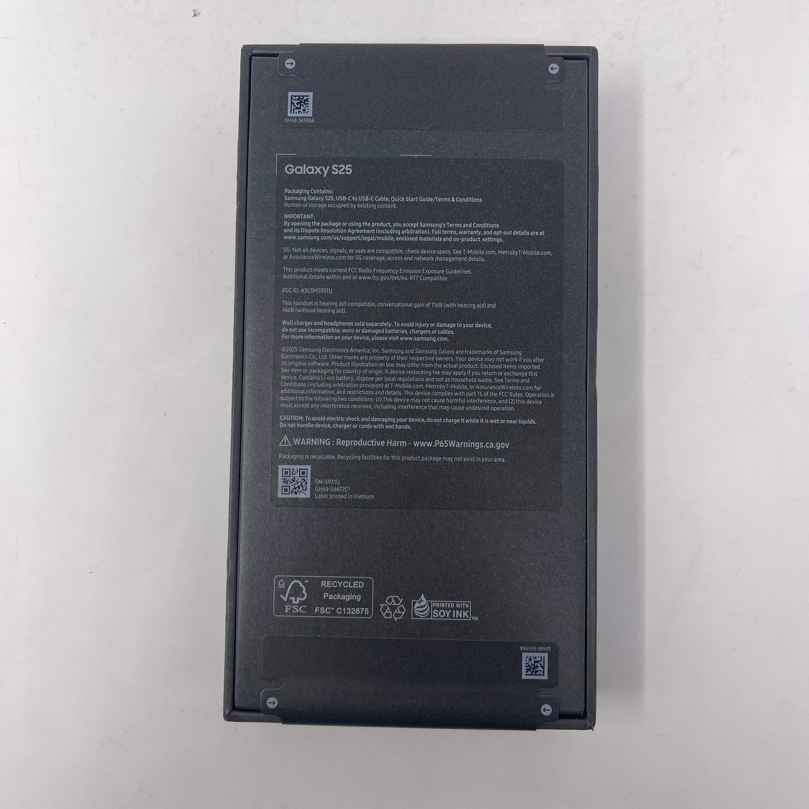 New T-Mobile Samsung Galaxy S25 12GB RAM 128GB SM-S931U Silver Shadow
