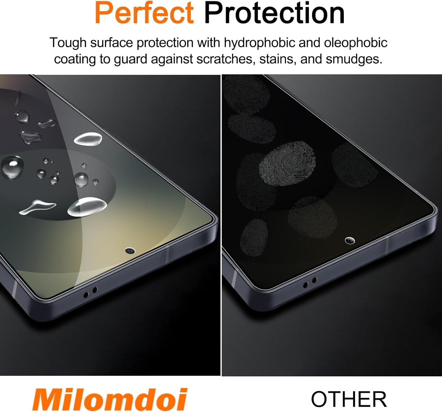 Milomdoi 3 Pack Screen Protector for Samsung Galaxy S25 Ultra with 3 Pack Camera
