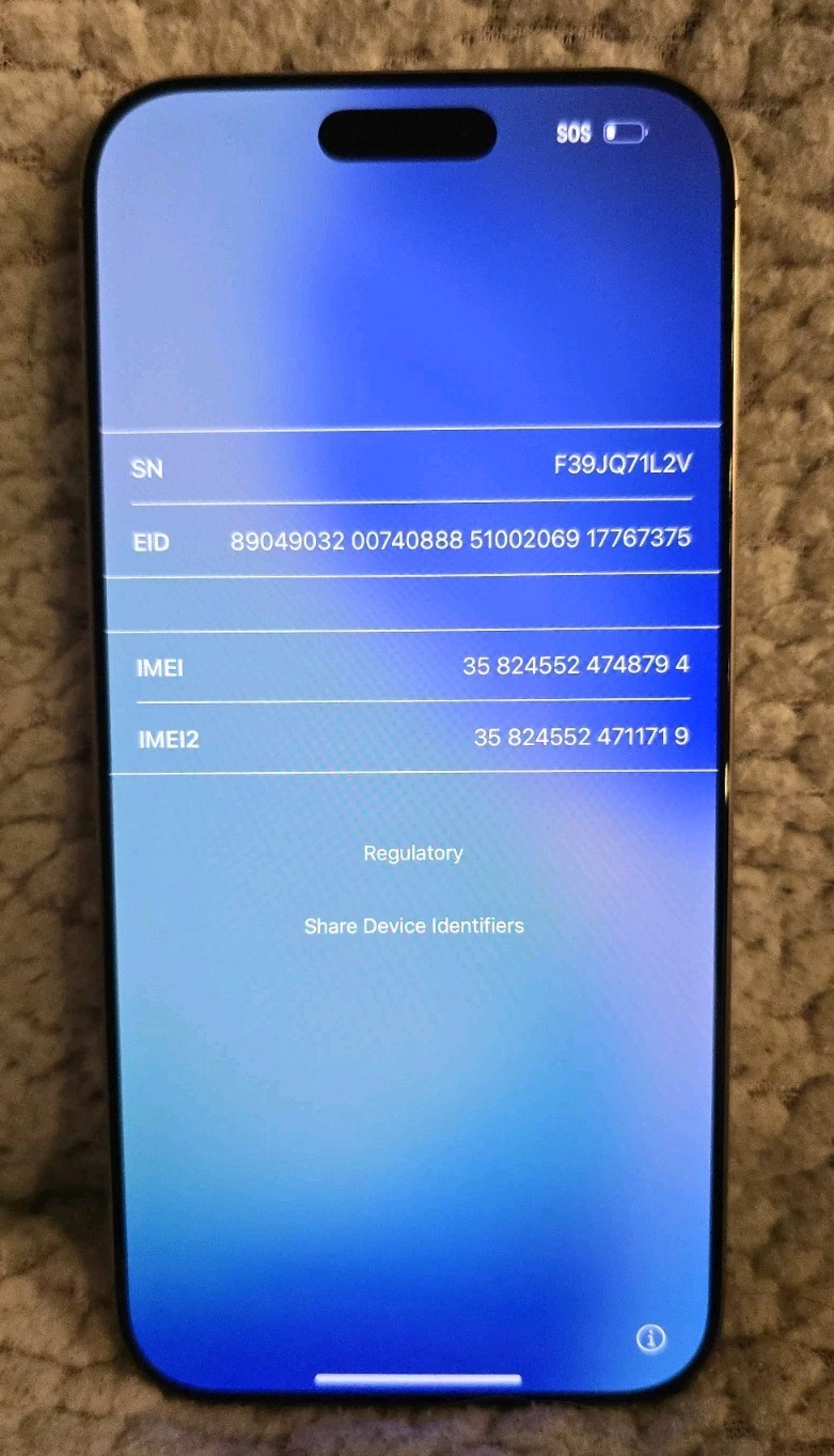 Apple iPhone 16 Pro Max 256GB Desert Titanium, AT&T, 97% BATTERY CAPACITY