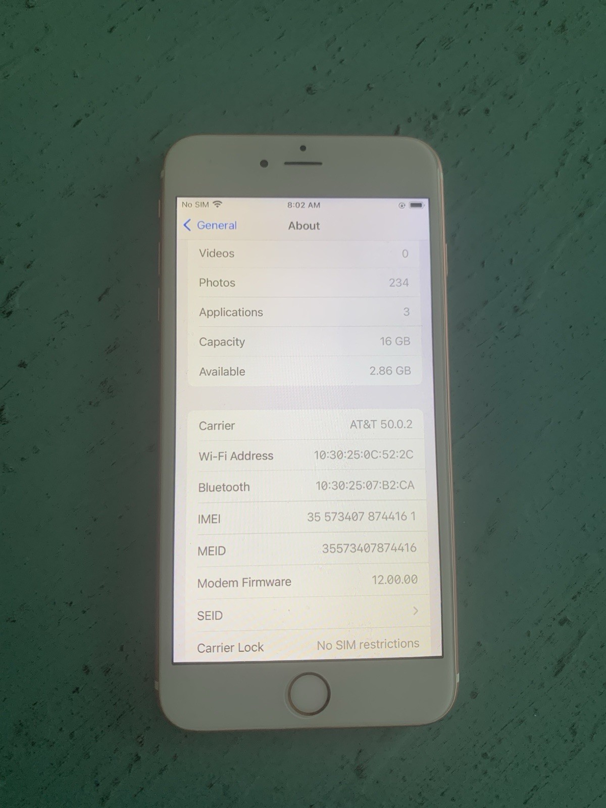 Apple iPhone 6s Plus – 32GB – Rose Gold A1687 Good Condition