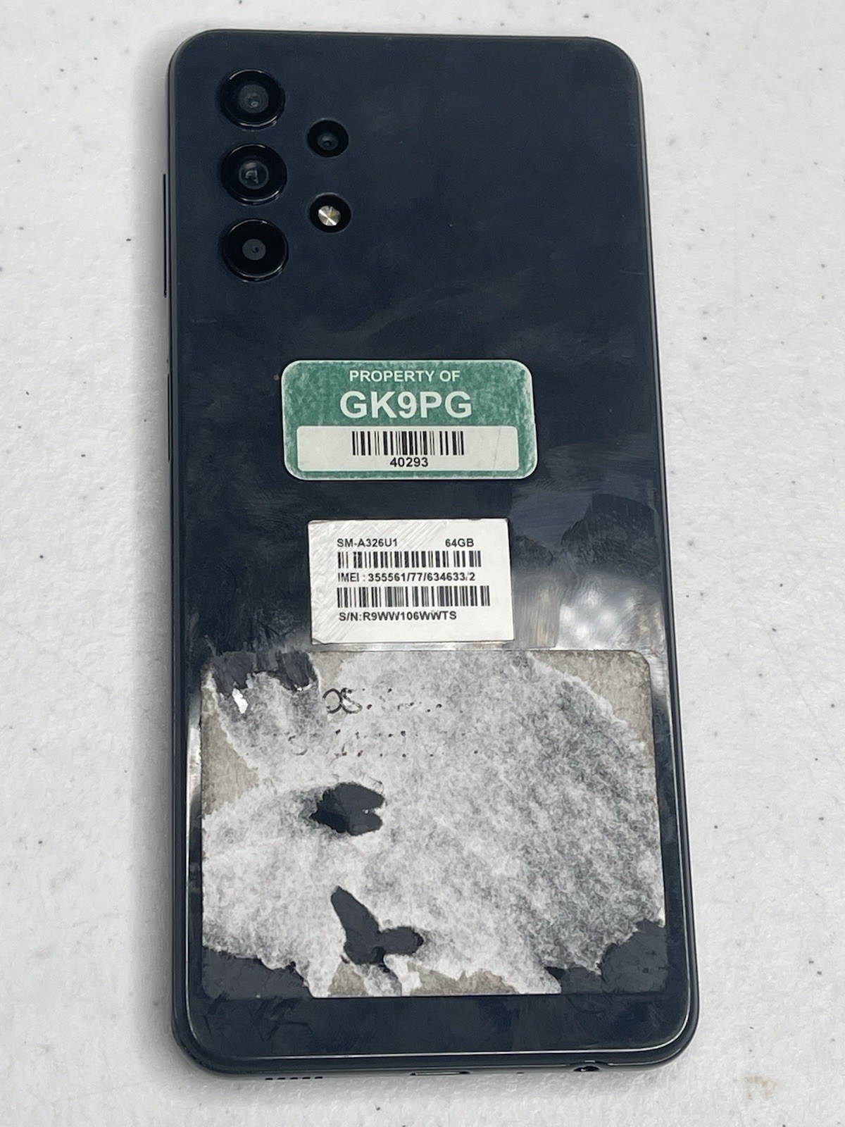 Samsung Galaxy A326U1 For Parts AS IS Cracked Screen Only Powers On Briefly